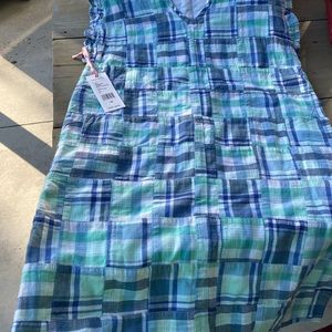 Vineyard Vines Blue Flutter Sleeve Dress